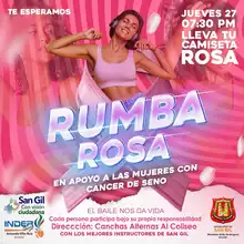 Rumba Rosa en apoyo a las mujeres con Cáncer de Seno