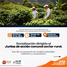Socialización del PBOT dirigida a las Juntas de Acción Comunal Rural