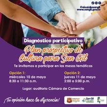 Diagnóstico participativo Plan Prospectivo de Cultura para San Gil 11 de mayo