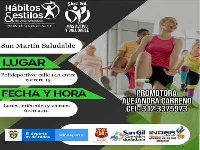 San Martín Saludable - Actívate con nuestras sesiones de actividad física totalmente gratuitas