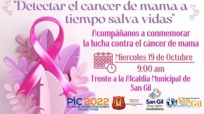 Acompáñanos a conmemorar la lucha contra el cáncer de mama