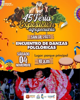 Encuentro de danzas folclóricas 45 Feria Exposición Agropecuaria San Gil 2023