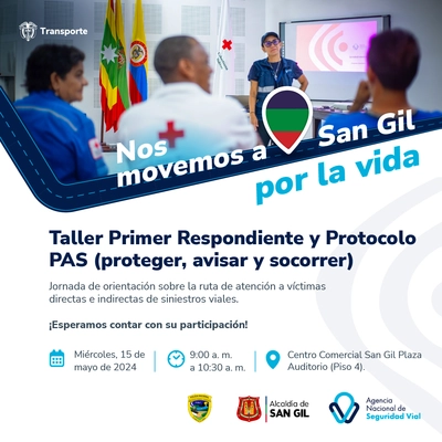 Taller Primer Respondiente y Protocolo PAS (Proteger, avisar y socorrer)