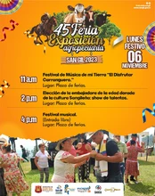 Programación para el 6 de noviembre 45 Feria Exposición Agropecuaria San Gil 2023