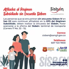 Conozca todo sobre su afiliación al Sisben