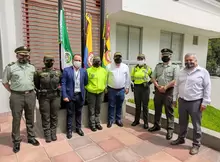 Acto Protocolario al Primer Distrito Policial de San Gil