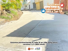 Pavimentación de 850 mts2 en el barrio Villa Sofía