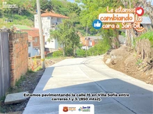Pavimentación de 850 mts2 en el barrio Villa Sofía