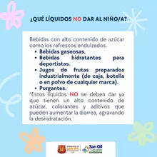 Cuidados para tener con los niños y niñas que presenten enfermedad diarreica aguda