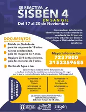 Se reactiva Sisbén 4 en san Gil