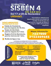 Se reactiva Sisbén 4 en san Gil