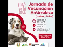 Jornada de Vacunación Antirrábica canina y felina Sector Villa Olímpica