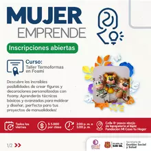 Mujer emprende inscripciones abiertas curso Taller de Termoformas en Foami