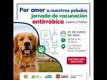 Jornada de vacunación antirrábica canina y felina Barrio la Libertad