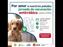 Jornada de vacunación antirrábica canina y felina Sector Villa Olímpica