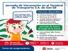 Jornada de vacunación en el Terminal de Transporte S.A. de San Gil