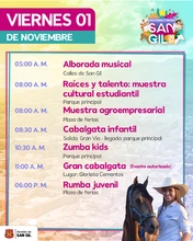 Conoce la programación de las Ferias y Fiestas de San Gil