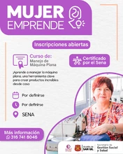 Curso Certificado por el SENA en Manejo de Máquina Plana