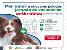 Jornada de vacunación antirrábica canina y felina