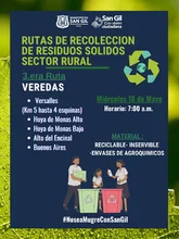 Tercera Ruta de Recolección de Residuos Sólidos Sector Rural