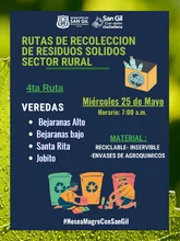 Cuarta Ruta de Recolección de Residuos Sólidos Sector Rural