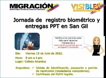 Jornada de registro biométrico y entregas PPT en San Gil