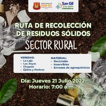 Ruta de Recolección de Residuos Sólidos Sector Rural