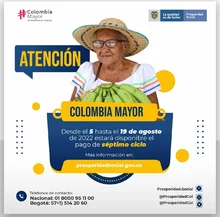 Atención Colombia Mayor pago séptimo ciclo