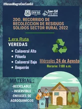 Se inicia el segundo recorrido de recolección de residuos sólidos en el sector Rural del municipio