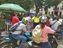 Campaña preventiva en la zona céntrica del municipio orientada a motociclistas