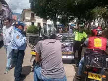 Campaña preventiva en la zona céntrica del municipio orientada a motociclistas