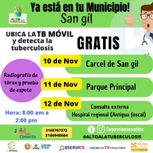 Invitación especial a jornada de tamizaje de Tuberculosis Hansen