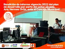 Presentación ante el Concejo Municipal de San Gil la rendición de informe vigencia 2022
