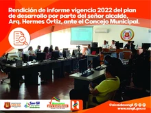 Presentación ante el Concejo Municipal de San Gil la rendición de informe vigencia 2022