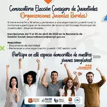 Convocatoria Elección Consejero de Juventudes, Organizaciones Juveniles Rurales