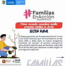 Primer encuentro comunitario semilla programa Familias en Acción sector Rural