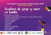 Cronograma mes de la niñez brújula 2023 San Gil 