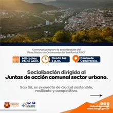 Convocatoria para socialización del Plan Básico de Ordenamiento Territorial PBOT