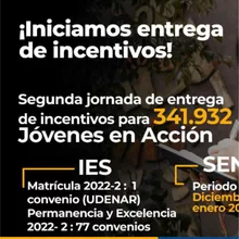 Segunda jornada de entrega de incentivos del programa Jóvenes en Acción