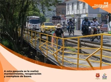 Habilitado el paso del puente pasarela peatonal sobre la avenida nacional entre calles 16 y 18