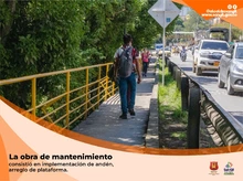 Habilitado el paso del puente pasarela peatonal sobre la avenida nacional entre calles 16 y 18