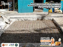 Nuestra empresa de alcantarillado Acuasan está ejecutando reparación de la calle 10 con carrera 9