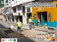 Nuestra empresa de alcantarillado Acuasan está ejecutando reparación de la calle 10 con carrera 9