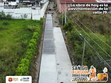 Avance en un 80% en la pavimentación de la calle 29