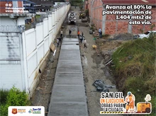 Avance en un 80% en la pavimentación de la calle 29