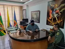 Bienvenida al Comandante del Distrito Policial en San Gil