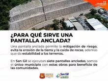 Siete obras de pantallas ancladas en el municipio