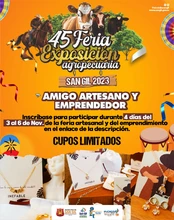 Inscripción en la participación de la feria artesanal y del emprendimiento 45 Feria Exposición Agropecuaria 2023