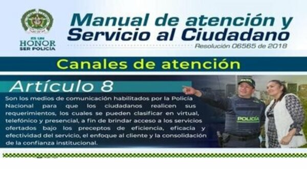 Manual De Atención Y Servicio Al Ciudadano Canales De Atención Policía