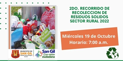 Segundo recorrido de recolección de residuos sólidos sector rural 2022